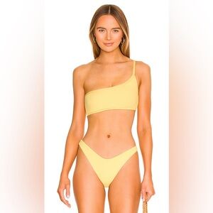 NWT L*Space Axel Bikini Top in Lemon Drop